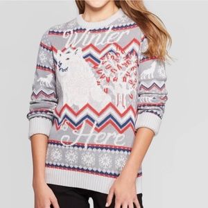 Game of Thrones White Wolf Winter Sweater